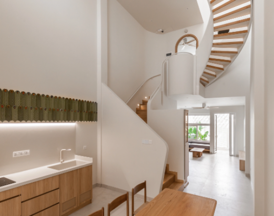Nhà phố 132 m2 thiết kế theo nghệ thuật gấp giấy Nhật Bản