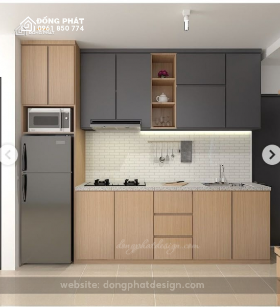 TỦ BẾP THẲNG | TỦ BẾP CHỮ I | TỦ BẾP GỖ CÔNG NGHIỆP MDF 
