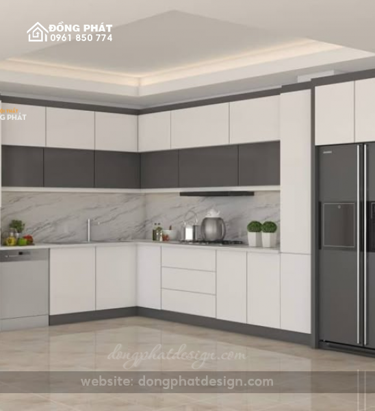 BẾP CHỮ L | BẾP GỖ CÔNG NGHIỆP MDF 