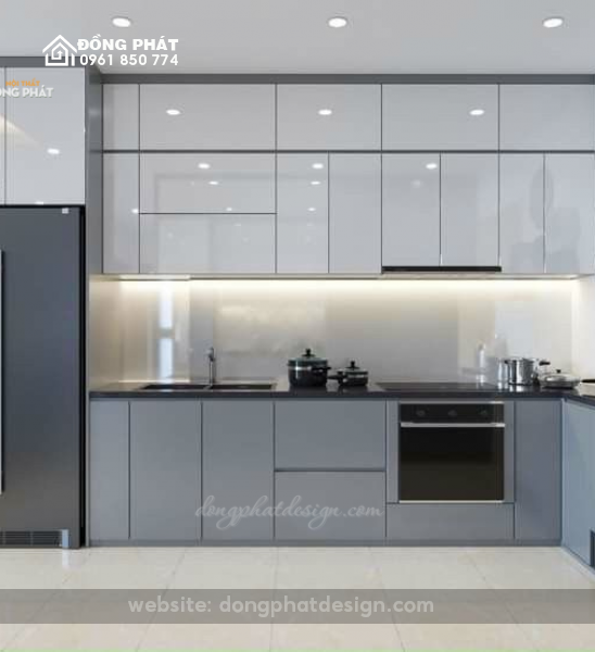 TỦ BẾP CHỮ L | TỦ BẾP GỖ CÔNG NGHIỆP MDF 