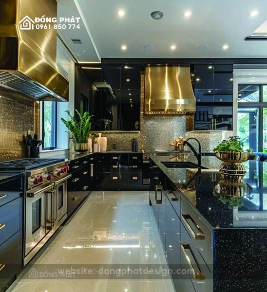 BẾP CHỮ L | BẾP GỖ CÔNG NGHIỆP MDF 