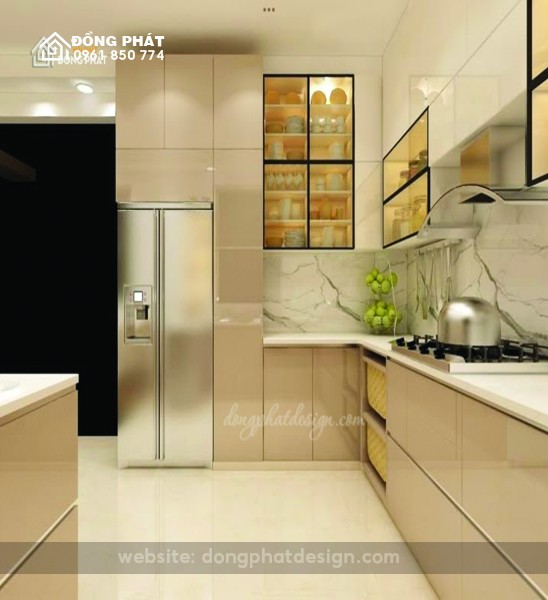 TỦ BẾP CHỮ L | TỦ BẾP GỖ CÔNG NGHIỆP MDF 