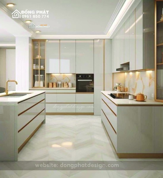 BẾP CHỮ U | BẾP GỖ CÔNG NGHIỆP MDF 